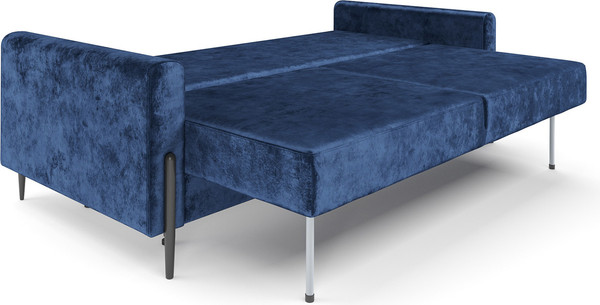 Изображение товара Диван Mebel-Ars Мегион (велюр синий Plush OWV-21)