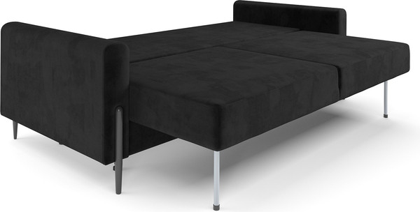 Изображение товара Диван Mebel-Ars Мегион (велюр черный HB-178/17)