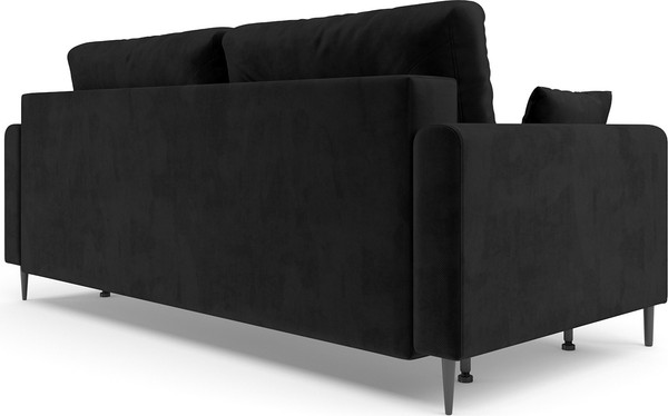 Изображение товара Диван Mebel-Ars Мегион (велюр черный HB-178/17)