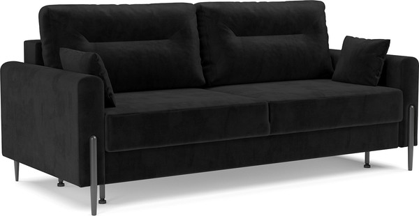 Изображение товара Диван Mebel-Ars Мегион (велюр черный HB-178/17)