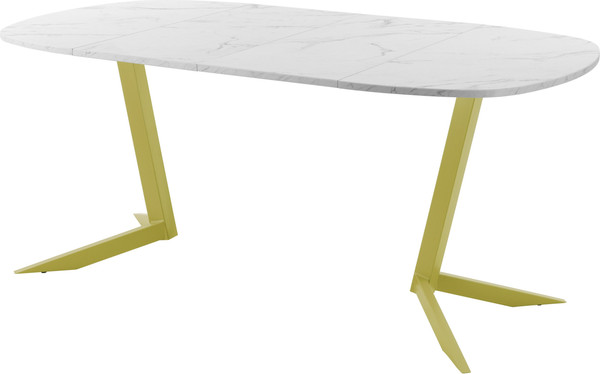 Изображение товара Обеденный стол AMC Elite Е19(900) D7 ( золото/мрамор кристалл)