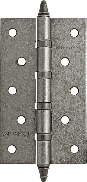 Изображение товара Петля дверная Нора-М 5"-4ВВ СНР 125x75x2.5 универсальная (застаренное серебро)