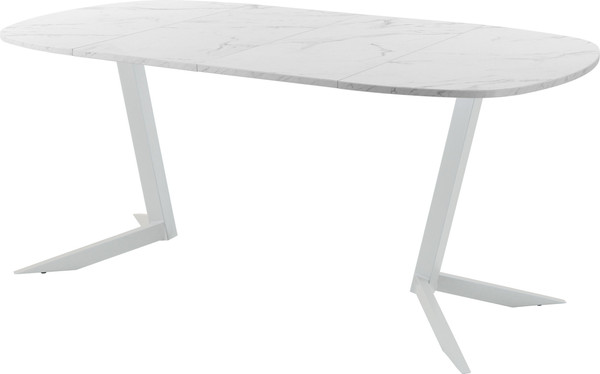 Изображение товара Обеденный стол AMC Elite Е19(800) D7 (серебро/мрамор кристалл)