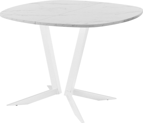 Изображение товара Обеденный стол AMC Elite Е19(800) D7 (белый/мрамор кристалл)