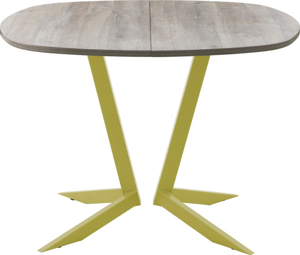 Изображение товара Обеденный стол AMC Elite Е19(800) D7 (золото/дуб уайт-ривер песочно-бежевый)