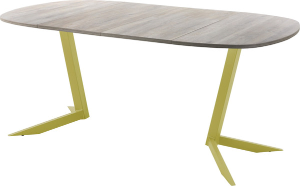 Изображение товара Обеденный стол AMC Elite Е19(800) D7 (золото/дуб уайт-ривер песочно-бежевый)