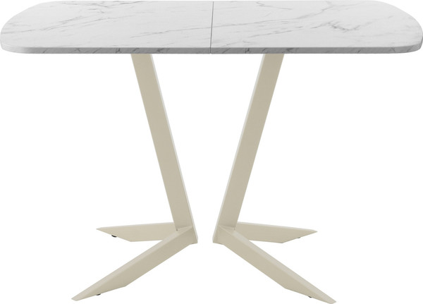 Изображение товара Обеденный стол AMC Elite Е19(1200) D2 (бежевый/мрамор кристалл)