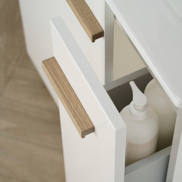 Изображение товара Тумба с умывальником Lauter Adri 79 + 21674A (белый глянец)