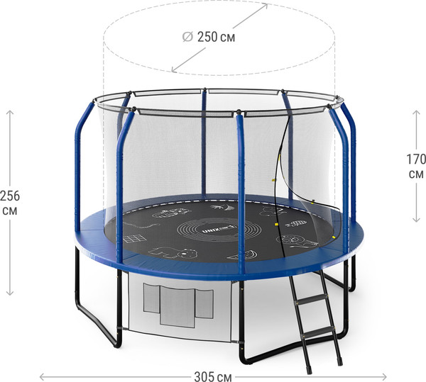 Изображение товара Батут UNIX Line Supreme Game 10ft / trusug10bl (синий)