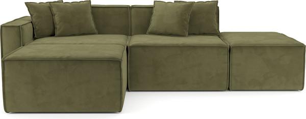 Изображение товара Диван угловой Mebel-Ars Модульный Модион (Cabrio 29 зеленый)