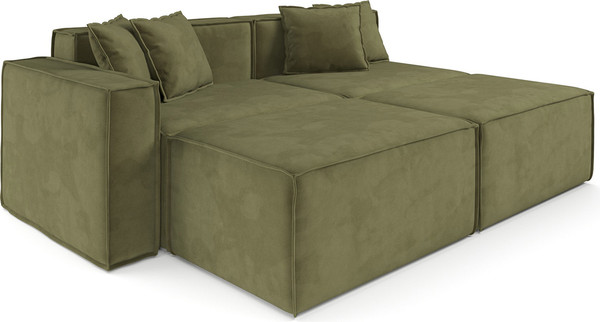 Изображение товара Диван угловой Mebel-Ars Модульный Модион (Cabrio 29 зеленый)