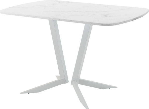 Изображение товара Обеденный стол AMC Elite Е19(1200) D2 (серебро/мрамор кристалл)