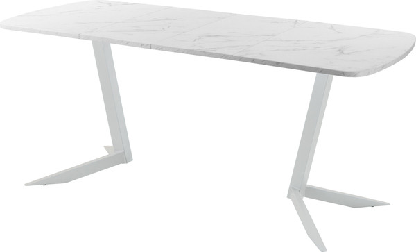 Изображение товара Обеденный стол AMC Elite Е19(1200) D2 (серебро/мрамор кристалл)