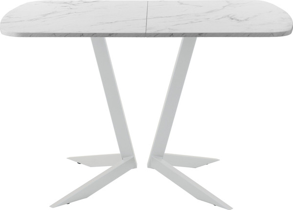 Изображение товара Обеденный стол AMC Elite Е19(1200) D2 (серебро/мрамор кристалл)