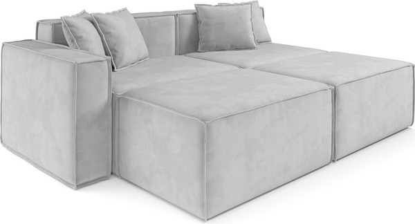 Изображение товара Диван угловой Mebel-Ars Модульный Модион (Vivaldi светло-серый)