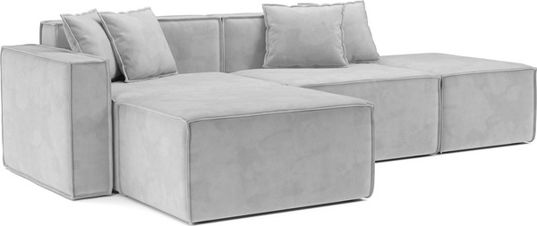 Изображение товара Диван угловой Mebel-Ars Модульный Модион (Vivaldi светло-серый)