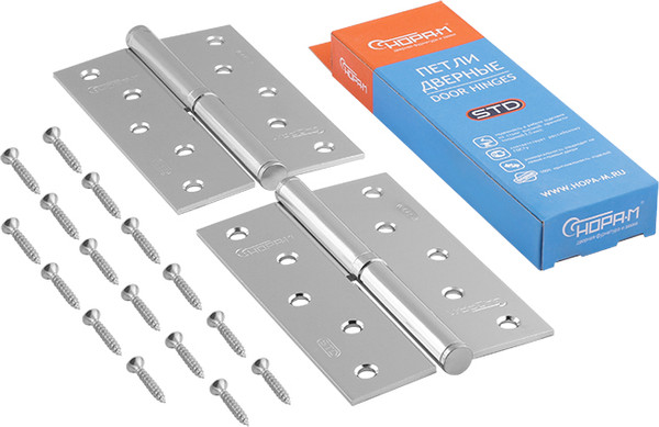 Изображение товара Петля дверная Нора-М 750-5-FHP-STD 120x80x2.5 (левая, хром)