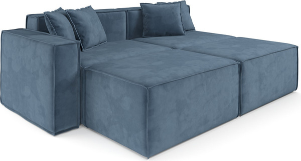 Изображение товара Диван угловой Mebel-Ars Модульный Модион (Vivaldi синий)