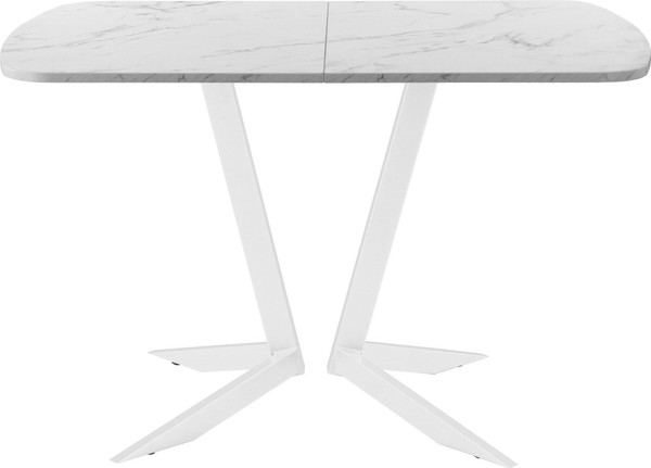 Изображение товара Обеденный стол AMC Elite Е19(1200) D2 (белый/мрамор кристалл)