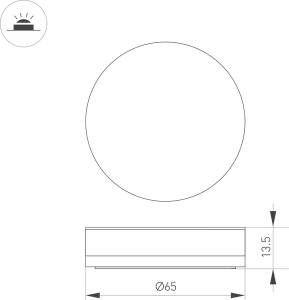 Изображение товара Насадка торцевая для светильника Arlight ART-DECK-CAP-ROLL-R65 SL STEEL / 045347