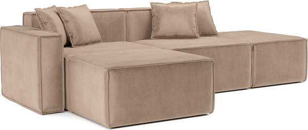 Изображение товара Диван угловой Mebel-Ars Модульный Модион (бежевый кордрой)