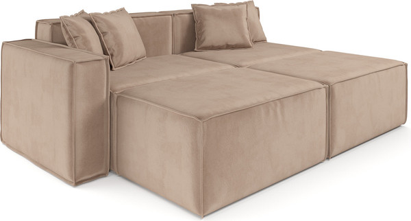 Изображение товара Диван угловой Mebel-Ars Модульный Модион (бежевый кордрой)