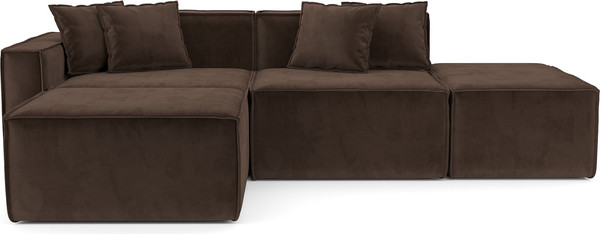 Изображение товара Диван угловой Mebel-Ars Модульный Модион (велюр молочный шоколад НВ-178/13)