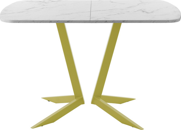 Изображение товара Обеденный стол AMC Elite Е19(1200) D2 (золото/мрамор кристалл)
