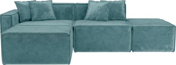 Изображение товара Диван угловой Mebel-Ars Модульный Модион (велюр мятный Plush OWV-27)