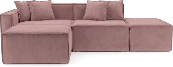 Изображение товара Диван угловой Mebel-Ars Модульный Модион (велюр пудра НВ-178/18)