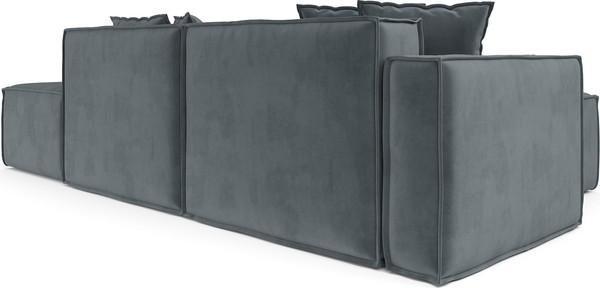Изображение товара Диван угловой Mebel-Ars Модульный Модион (велюр серо-синий HB-178/26)