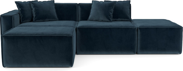 Изображение товара Диван угловой Mebel-Ars Модульный Модион (темно-синий Luna 034)