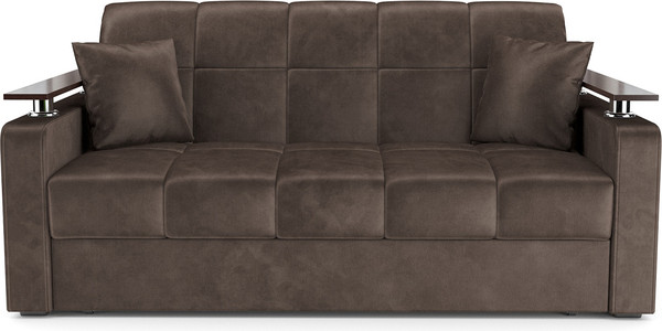 Изображение товара Диван Mebel-Ars Аккордеон Бакли ППУ 140x200 (бархат шоколадный Star Velvet 60 Coffee)