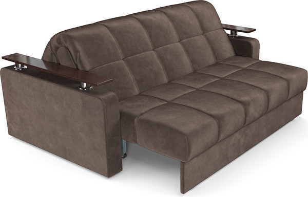 Изображение товара Диван Mebel-Ars Аккордеон Бакли ППУ 155x200 (бархат шоколадный Star Velvet 60 Coffee)