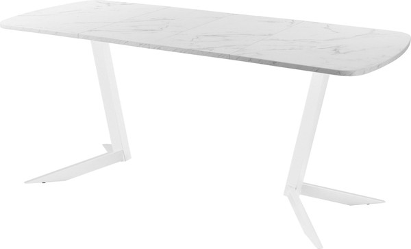 Изображение товара Обеденный стол AMC Elite Е19(1100) D2 (белый/мрамор кристалл)