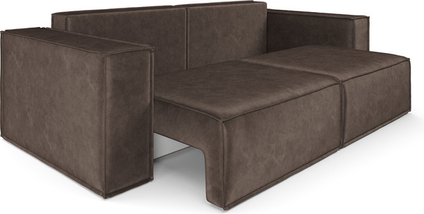 Изображение товара Диван Mebel-Ars Еврокнижка Эмби (бархат шоколадный Star Velvet 60 Coffee)