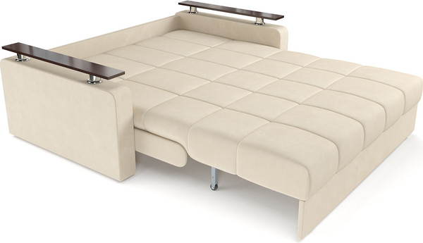 Изображение товара Диван Mebel-Ars Аккордеон Бакли ППУ 155x200 (бархат бежевый Star Velvet 6 Light Beige)