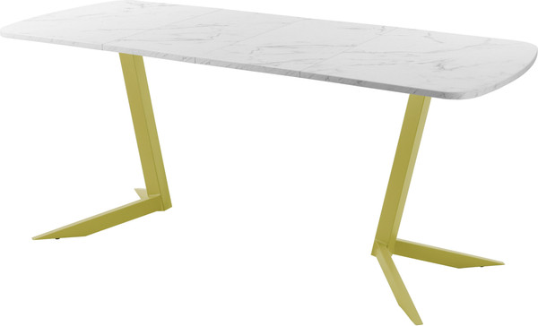 Изображение товара Обеденный стол AMC Elite Е19(1100) D2 (золото/мрамор кристалл)