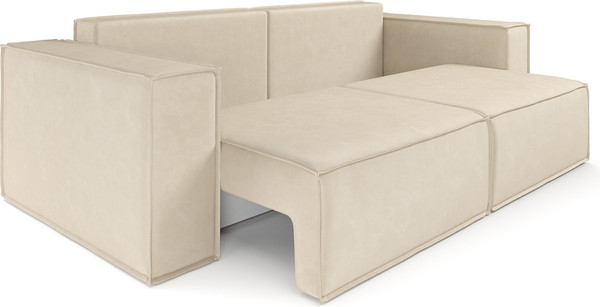 Изображение товара Диван Mebel-Ars Еврокнижка Эмби (бархат бежевый Star Velvet 6 Light Beige)