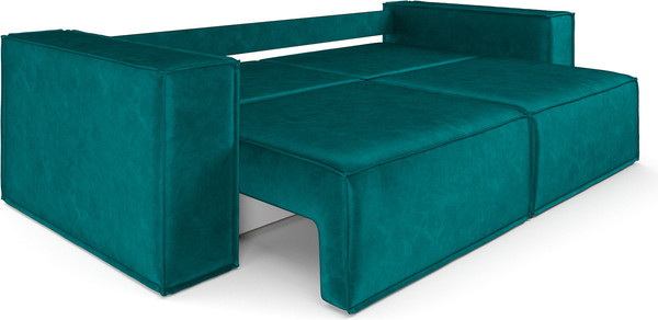 Изображение товара Диван Mebel-Ars Еврокнижка Эмби (бархат сине-зеленый Star Velvet 43 Black Green)