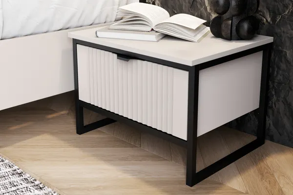 Изображение товара Прикроватная тумба Мебельград Нора (персидский жемчуг)