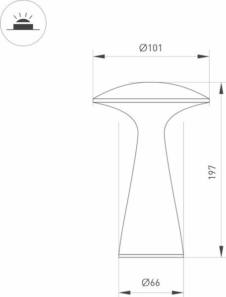 Изображение товара Светильник уличный Arlight SP-COLLADA-TAB-1.5W Warm3000-MIX WH 123deg / 044368