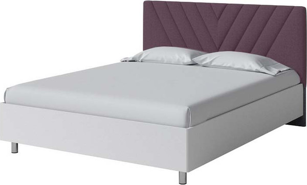 Изображение товара Двуспальная кровать Proson Ora 160x200 (белый/Manhattan 22 ягодный пломбир)