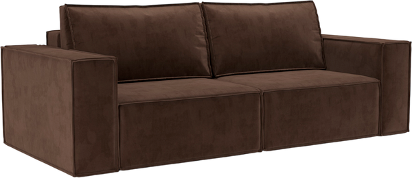 Изображение товара Диван Mebel-Ars Еврокнижка Эмби (велюр молочный шоколад НВ-178/13)