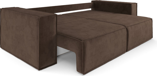 Изображение товара Диван Mebel-Ars Еврокнижка Эмби (велюр молочный шоколад НВ-178/13)