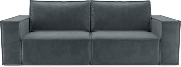 Изображение товара Диван Mebel-Ars Еврокнижка Эмби (велюр серо-синий HB-178/26)