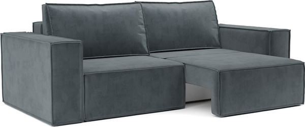 Изображение товара Диван Mebel-Ars Еврокнижка Эмби (велюр серо-синий HB-178/26)