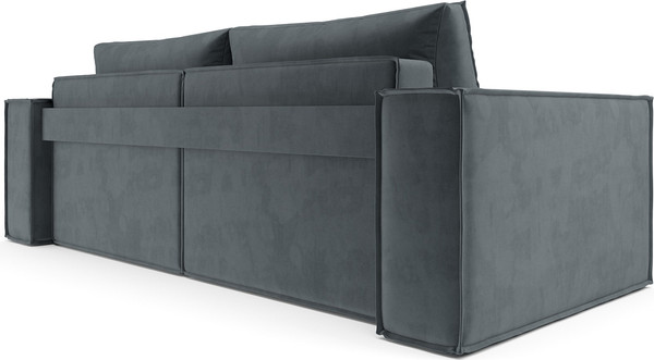 Изображение товара Диван Mebel-Ars Еврокнижка Эмби (велюр серо-синий HB-178/26)