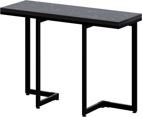 Изображение товара Обеденный стол Millwood Арлен 1 110х38/76х76 (мрамор неро/металл черный)