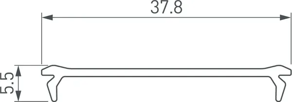 Изображение товара Рассеиватель для светодиодного профиля Arlight ALM-FLAT-S-2020 OPAL-PM / 026750(1)